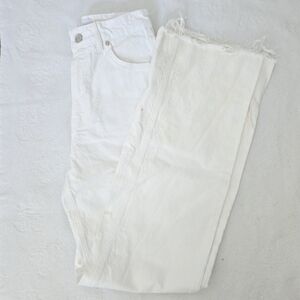 24" Straight Leg White Zara Jeans
